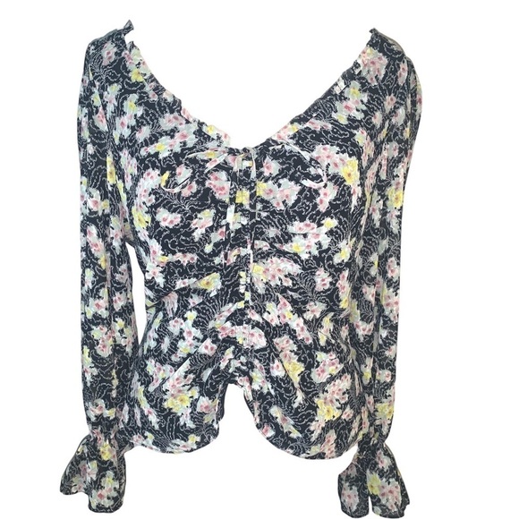 Cinq a Sept Kimberly Floral Print Top Size Medium - Picture 2 of 6